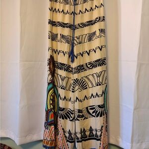 Flying Tomato Women's Palazzo Pants Colorful Wide Leg Size Medium Boho Festival